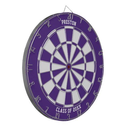 Personalisiert Name Abschluss Geschenk | Lila & we Dartscheibe (Vorderseite Links)