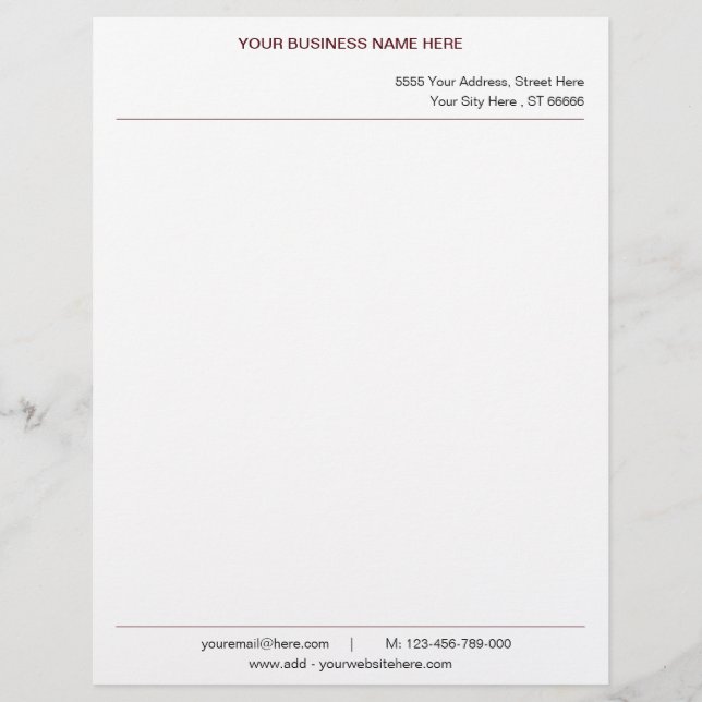 Personalisiert Name Address Info Colors Letterhead Briefbogen (Vorderseite)