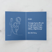 Personalisiert Name Age Sentiment Sport Volleyball Karte (Innenseite)