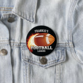 Personalisiert NAME American Football Flames Sport Button (Beispiel)
