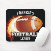 Personalisiert NAME American Football Flames Sport Mousepad (Mit Mouse)