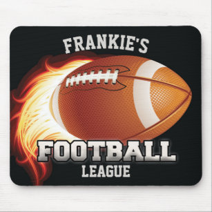 Personalisiert NAME American Football Flames Sport Mousepad