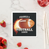 Personalisiert NAME American Football Flames Sport Serviette (Beispiel)