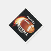 Personalisiert NAME American Football Flames Sport Serviette (Ecke)