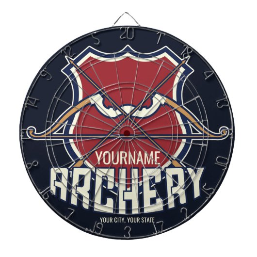 Personalisiert NAME Archery Sports Recurve Bow Arr Dartscheibe (vorne)