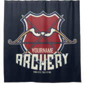 Personalisiert NAME Archery Sports Recurve Bow Arr Duschvorhang (Vorderseite)