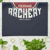 Personalisiert NAME Archery Sports Recurve Bow Arr Geschirrtuch (Gefaltet)
