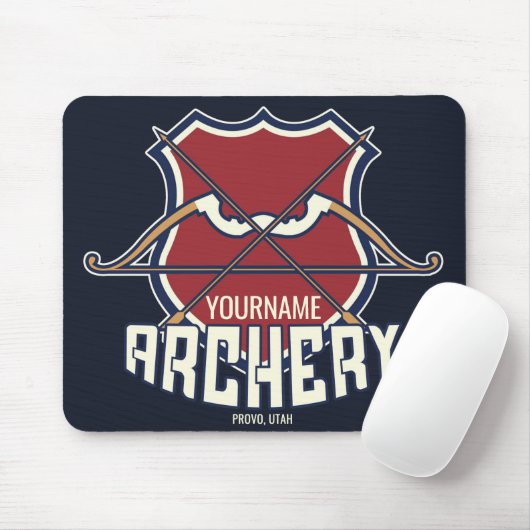 Personalisiert NAME Archery Sports Recurve Bow Arr Mousepad (Mit Mouse)