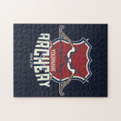 Personalisiert NAME Archery Sports Recurve Bow Arr Puzzle (Horizontal)