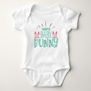 Personalisiert NAME Baby Bunny Butterfly Ostereier Baby Strampler