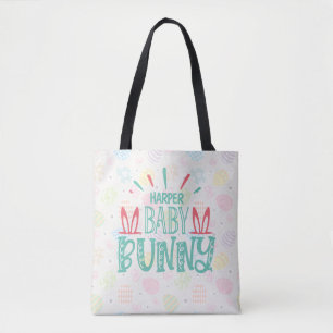 Personalisiert NAME Baby Bunny Butterfly Ostereier Tasche