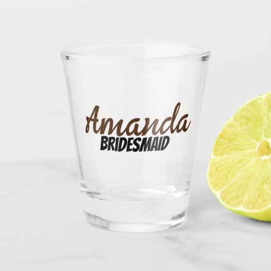 Personalisiert Name Bachelor Party Shot Glass. Schnapsglas (Vorderseite)
