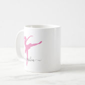 Personalisiert Name Ballerina Kaffeetasse (Vorderseite Links)