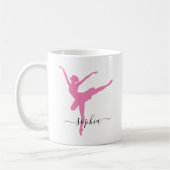 Personalisiert Name Ballerina Kaffeetasse (Links)
