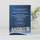 Personalisiert Name Bar Mitzvah Einladung (Stehend Vorderseite)