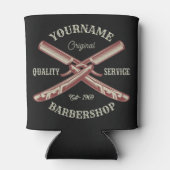 Personalisiert NAME Barber Straight Razor Barbersh Dosenkühler (Rückseite)