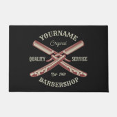 Personalisiert NAME Barber Straight Razor Barbersh Fußmatte (Vorderseite)