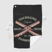 Personalisiert NAME Barber Straight Razor Barbersh Golfhandtuch (Insitu)