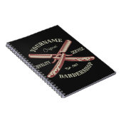 Personalisiert NAME Barber Straight Razor Barbersh Notizblock (Rechte Seite)