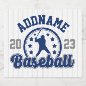 Personalisiert NAME Baseball Team Player Game Bierflaschenetikett (Einzelnes Label)