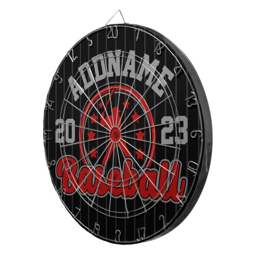 Personalisiert NAME Baseball Team Player Game Dartscheibe (Vorderseite rechts)