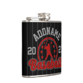 Personalisiert NAME Baseball Team Player Game Flachmann (Rechts)