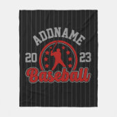 Personalisiert NAME Baseball Team Player Game Fleecedecke (Vorderseite)