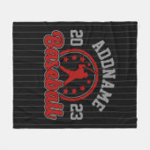 Personalisiert NAME Baseball Team Player Game Fleecedecke (Vorderseite (Horizontal))