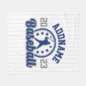 Personalisiert NAME Baseball Team Player Game Fleecedecke (Vorderseite (Horizontal))