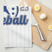 Personalisiert NAME Baseball Team Player Game Geschirrtuch (Viertel Falte)
