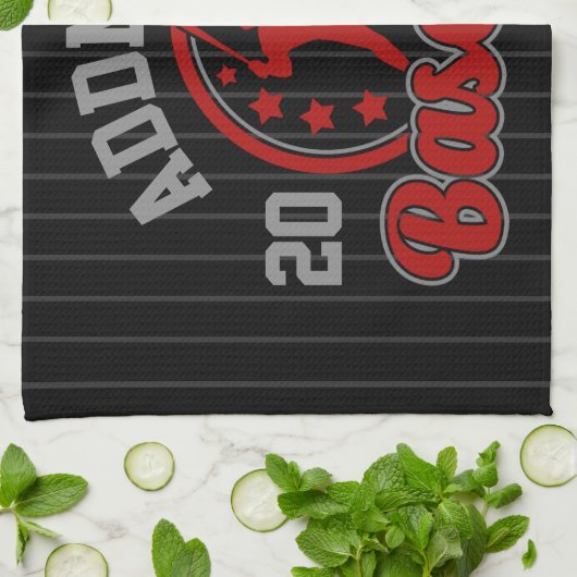 Personalisiert NAME Baseball Team Player Game Geschirrtuch (Gefaltet)