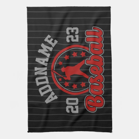 Personalisiert NAME Baseball Team Player Game Geschirrtuch (Vertikal)