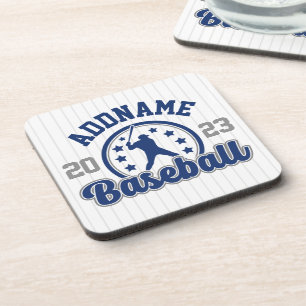 Personalisiert NAME Baseball Team Player Game Getränkeuntersetzer