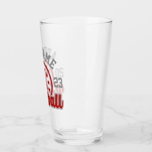 Personalisiert NAME Baseball Team Player Game Glas (Links)