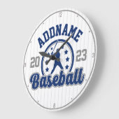 Personalisiert NAME Baseball Team Player Game Große Wanduhr (Winkel)