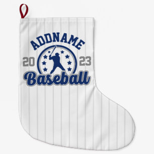 Personalisiert NAME Baseball Team Player Game Großer Weihnachtsstrumpf