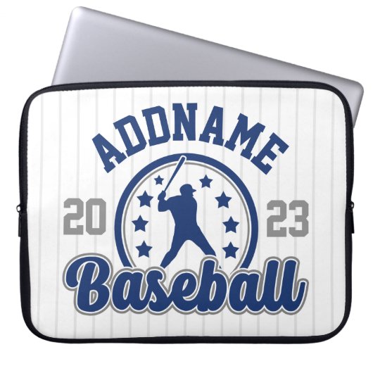 Personalisiert NAME Baseball Team Player Game Laptopschutzhülle (Vorderseite)