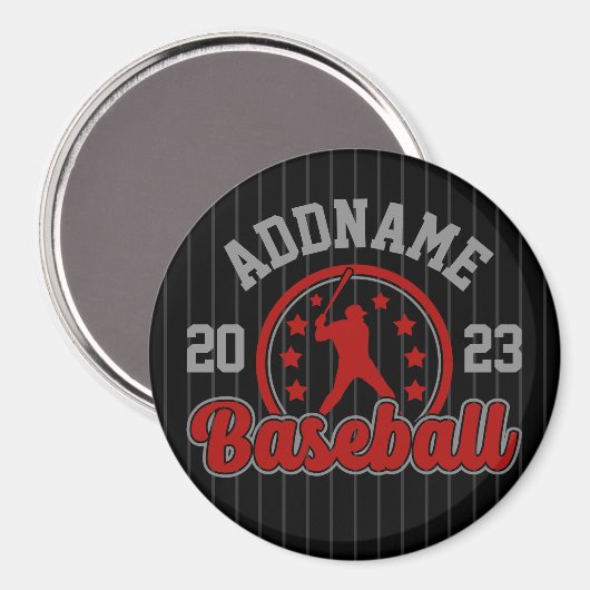 Personalisiert NAME Baseball Team Player Game Magnet (Vorderseite/Rückseite)