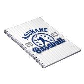 Personalisiert NAME Baseball Team Player Game Notizblock (Rechte Seite)