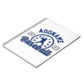 Personalisiert NAME Baseball Team Player Game Notizblock (Linke Seite)