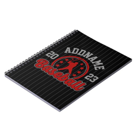 Personalisiert NAME Baseball Team Player Game Notizblock (Linke Seite)