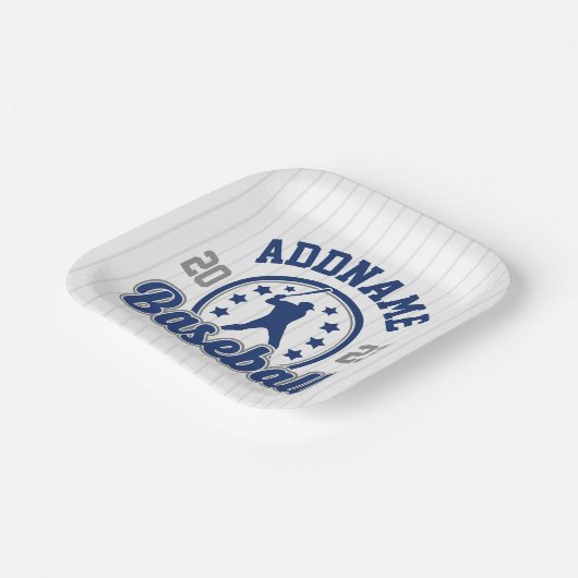 Personalisiert NAME Baseball Team Player Game Pappteller (Gewinkelt)