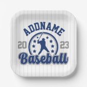 Personalisiert NAME Baseball Team Player Game Pappteller (Vorderseite)