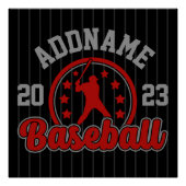 Personalisiert NAME Baseball Team Player Game Poster (Vorderseite)