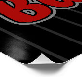 Personalisiert NAME Baseball Team Player Game Poster (Ecke)