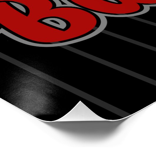 Personalisiert NAME Baseball Team Player Game Poster (Ecke)