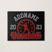 Personalisiert NAME Baseball Team Player Game Puzzle (Horizontal)