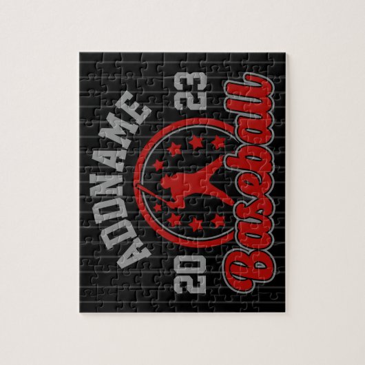 Personalisiert NAME Baseball Team Player Game Puzzle (Vertikal)