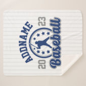 Personalisiert NAME Baseball Team Player Game Sherpadecke (Vorderseite (Horizontal))