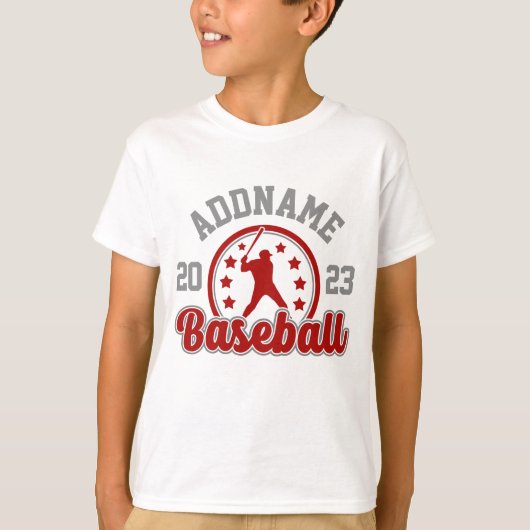 Personalisiert NAME Baseball Team Player Game T-Shirt (Vorderseite)